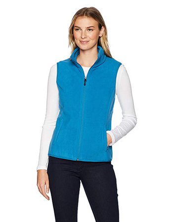Amazon.com: Amazon Essentials Women's Standard Full-Zip Polar Fleece Vest: Clothing