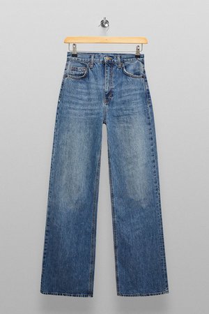 Mid Blue Slim Wide Leg Jeans | Topshop
