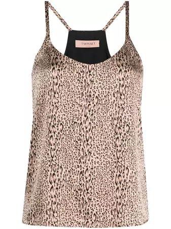 TWINSET leopard-print Sleeveless Tank Top - Farfetch