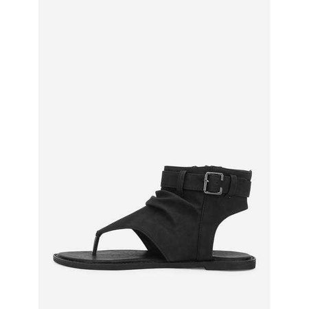 Sandals | Shop Women's Black Toe Post Ankle Sandals at Fashiontage | 2910e511-0-size-eur35-color-black