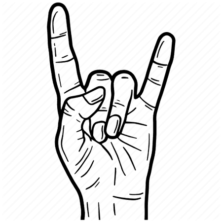 Devil, finger, gesture, hand, rock, satan, touch icon