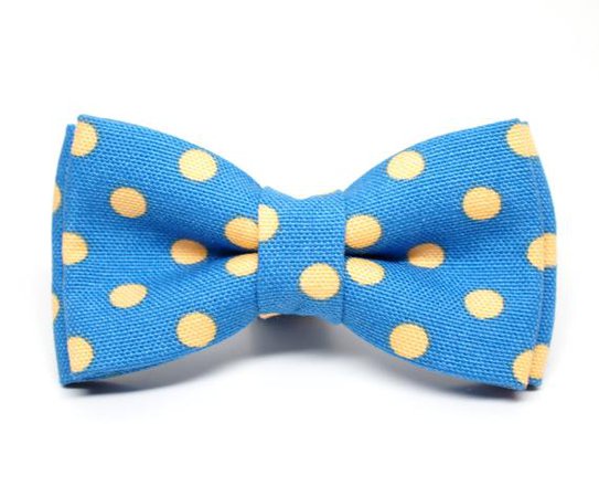 Roger Rabbit bow tie Yellow polka dot blue bowtie pre-tied | Etsy