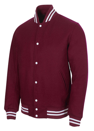 burgundy jersey jacket