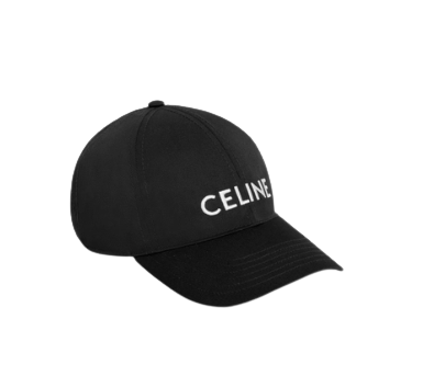 CELINE COTTON DRILL BASEBALL CAP BLACK