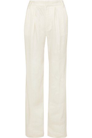 FRAME | Service linen-blend wide-leg pants | NET-A-PORTER.COM