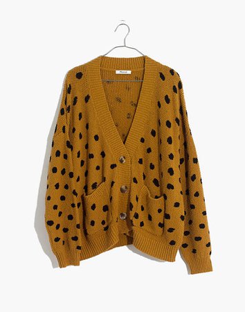 Hillview Cardigan Sweater in Painted Spots brown