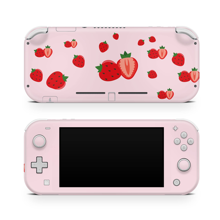 strawberry Nintendo switch lite pink red