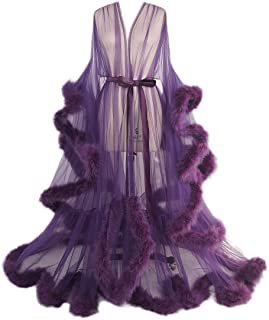 fur trim robe purple - Google Search
