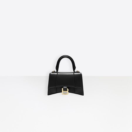 Black Hourglass XS Top Handle Bag for Women | Balenciaga