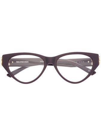 Balenciaga Eyewear Double B logo cat-eye glasses - FARFETCH