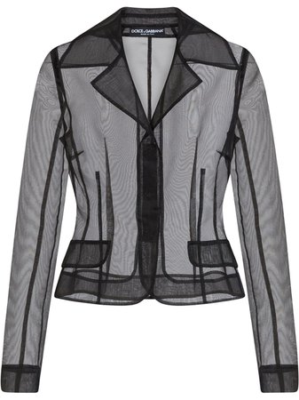 Shop Dolce & Gabbana organza single-breasted jacket with Express Delivery - FARFETCH