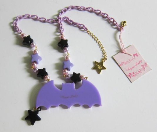 Angelic Pretty - Magic Trick Purple Bat Necklace