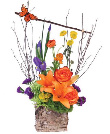 Colorful Woodland Floral Arrangement in Olathe, KS - The Flower Petaler