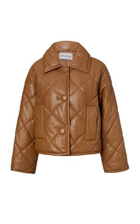 Jacinda Quited Faux-Leather Puffer Jacket By Stand Studio | Moda Operandi