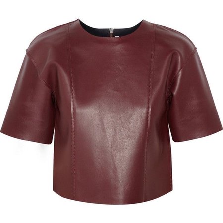 T by Alexander Wang Cropped Leather Top ($247)