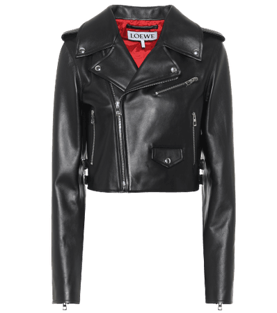 LOEWE Cropped leather jacket