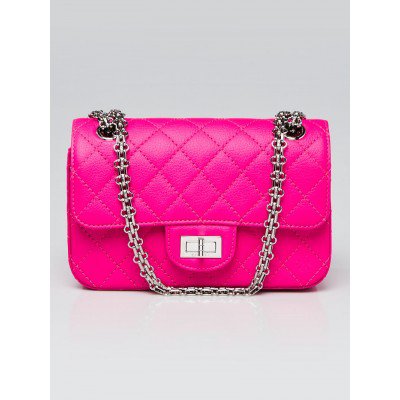 Chanel Hot Pink 2.55 Quilted Classic Chevre Leather Reissue 224 Flap Bag - Yoogi's Closet