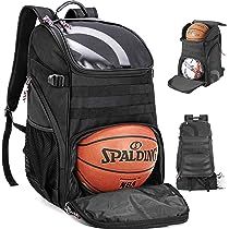 Amazon.com : TRAILKICKER 40L Basketball Backpack Large with Ball Compartment and Shoe Pocket Outdoor Sports Equipment Bag for Basketball Soccer Volleyball Gym Swim Travel for Mens Black : Sports & Outdoors