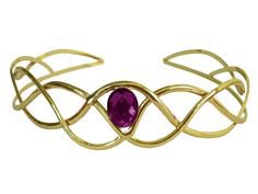 New! Encrusted Braid Crown - Gold - Purple