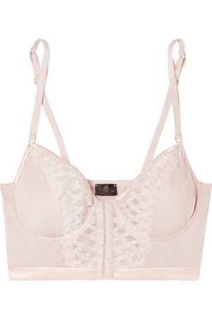 Cosabella | Envy embroidered stretch-satin and tulle underwired soft-cup bra | NET-A-PORTER.COM