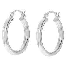 thick silver hoops - Google Search