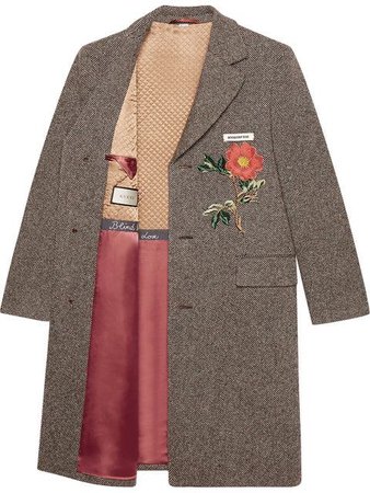 GUCCI Wool Coat With Embroideries