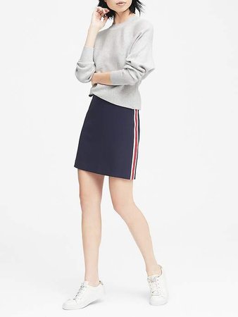 Side-Stripe Mini Skirt