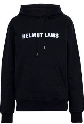 Helmut Laws Printed French Cotton-terry Hoodie