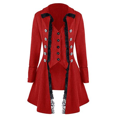 Amazon.com: Usstore 🧥 Men's Coat Tailcoat Steampunk Vintage Tuxedo Jacket Gothic Frock Coat Uniform Costume Praty Outwear: Clothing