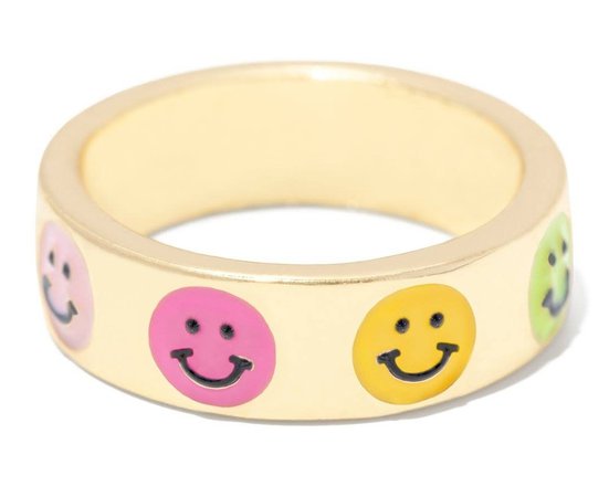 Happy face ring