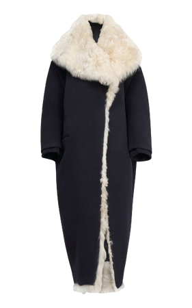 ALAÏA - Fur Collar Wool Coat