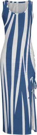 Ceboyel Womens Ribbed Tank Dress Bodycon Summer Dresses Split Casual Sun Dresses Trendy Sexy Maxi Long Sundresses 2023 at Amazon Women’s Clothing store