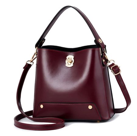 burgundy purse