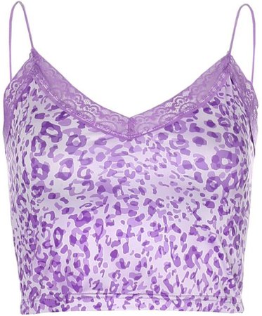 purple lace tank top|Cheetah print