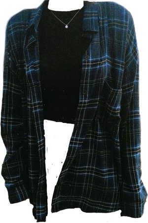 Flannel with black top