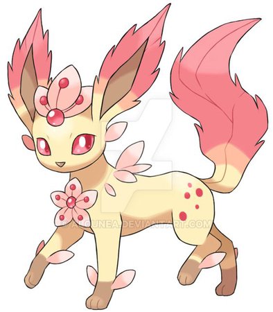Leafeon cherry blossom pokemon