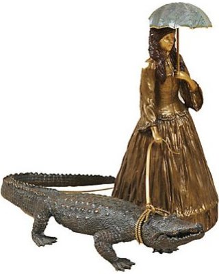 Remarkable Deal on Lady Walking Alligator Figurine