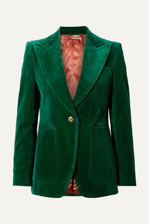 Gucci | Blazer aus Samt aus einer Baumwollmischung | NET-A-PORTER.COM
