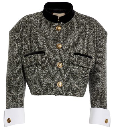 Gucci - Herringbone wool-blend tweed jacket | Mytheresa