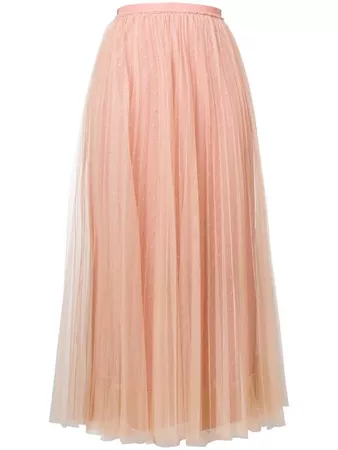 Red Valentino Tulle Pleated Skirt