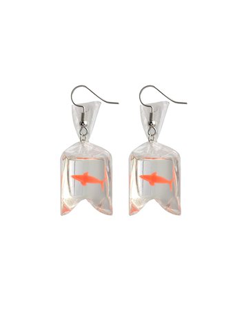 Fish Pattern Crystal Drop Earrings 1pair | ROMWE