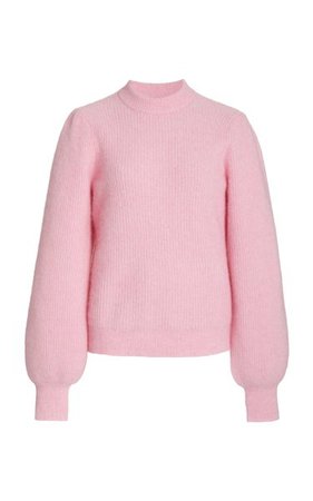 Ribbed-Knit Wool-Blend Sweater By Ganni | Moda Operandi
