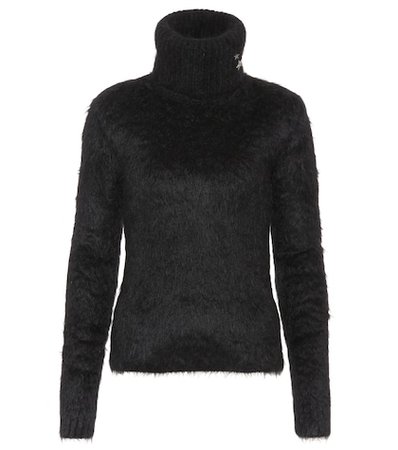 Mohair and wool-blend turtleneck sweater
