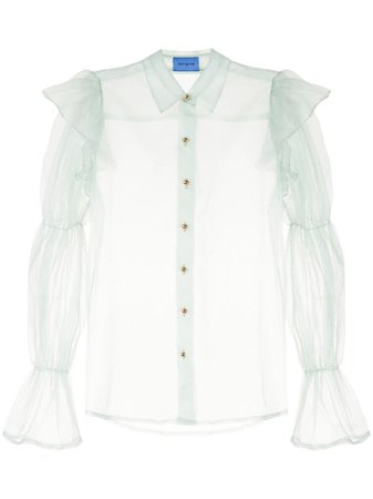 Shop Macgraw Souffle sheer blouse with Express Delivery - FARFETCH