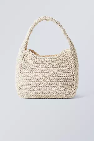 Iris Crochet Handbag - Oatmeal - Weekday GB