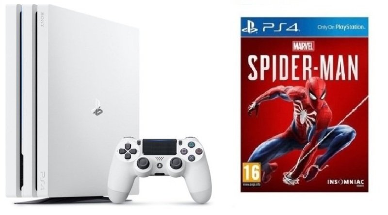 Sony 1TB White PS4 Pro with Marvel's Spiderman | Ebuyer.com