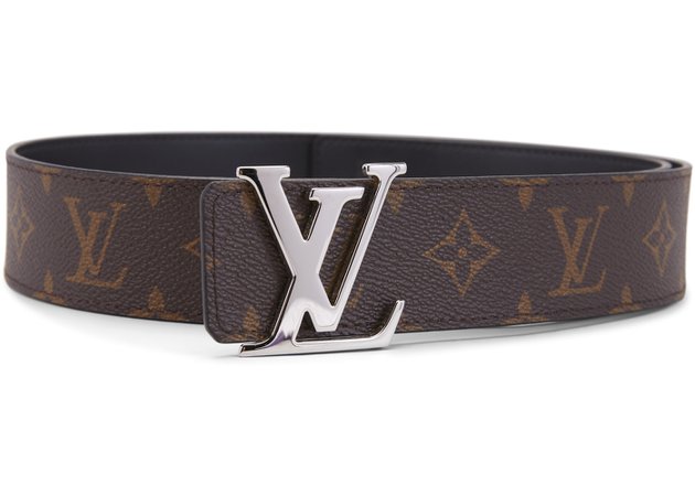 Louis Vuitton Belt LV Initiales Reversible 1.5 Width Monogram Noir Black/Brown in Coated Canvas/Calfskin with Silver-tone