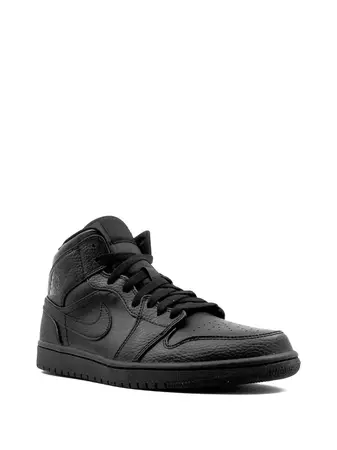 Jordan Air Jordan 1 Mid "Triple Black" Sneakers - Farfetch