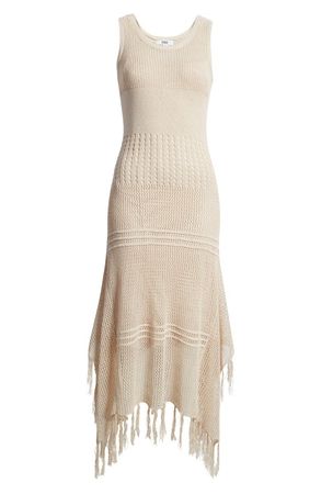BB Dakota by Steve Madden Best of Fringe Knit Handkerchief Hem Dress | Nordstrom