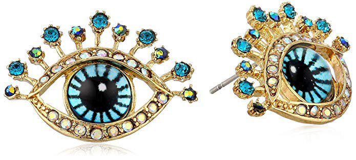 Betsey Johnson "Critter Statement" Eye Stud Earrings: Jewelry